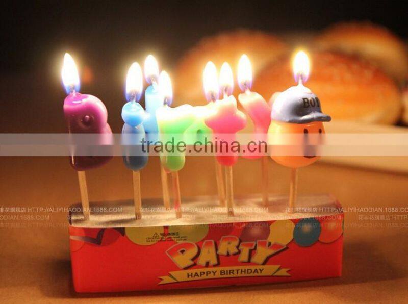 Carton Boy and Girl Shape Birthday Candle for Children