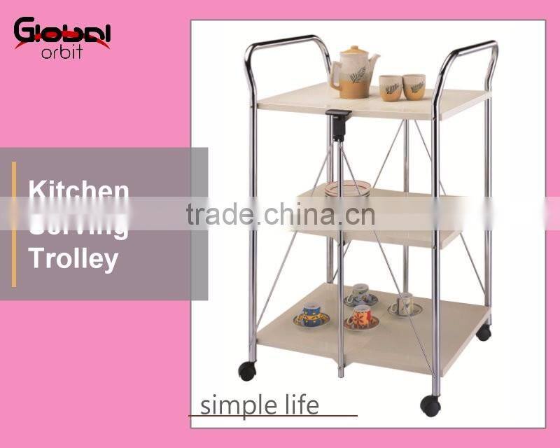 Rolling Kitchen Laundry Storage Warehouse Carts Bathroom Wire Basket Trolley
