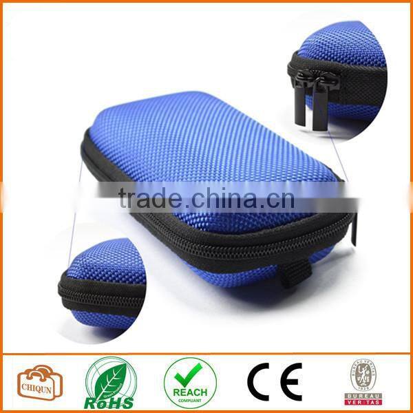 Blue Color Rectangle Shaped Hard Earphone Headset EVA Case for Bluetooth Earphone