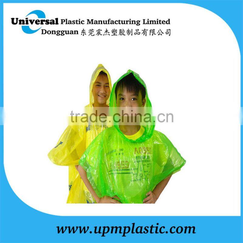 Disposable Kids Rain Poncho for outdoor events