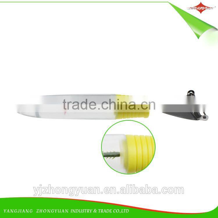ZY-A20272 stainless steel potato apple peeler with hollow plastic handle