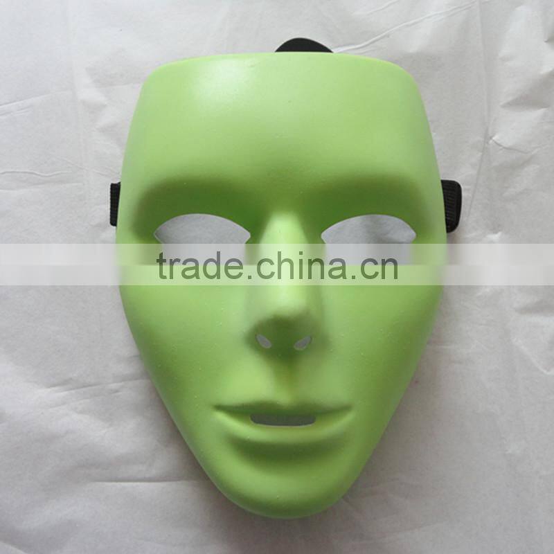 PVC Plastic Jabbawockeez Hiphop Dance Face Mask for Dance Noctilucent False Face Mask