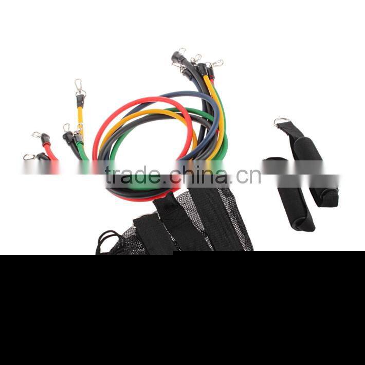 11pcs Latex Resistance Bands Tubes GYM Exercise Set Yoga Elastic Band for Yoga ABS Workout Fitness Band