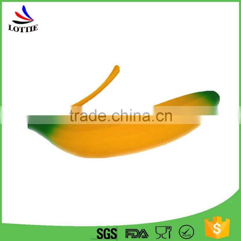 Banana shape silicone pencil case Wallet Coin Zipper Bag