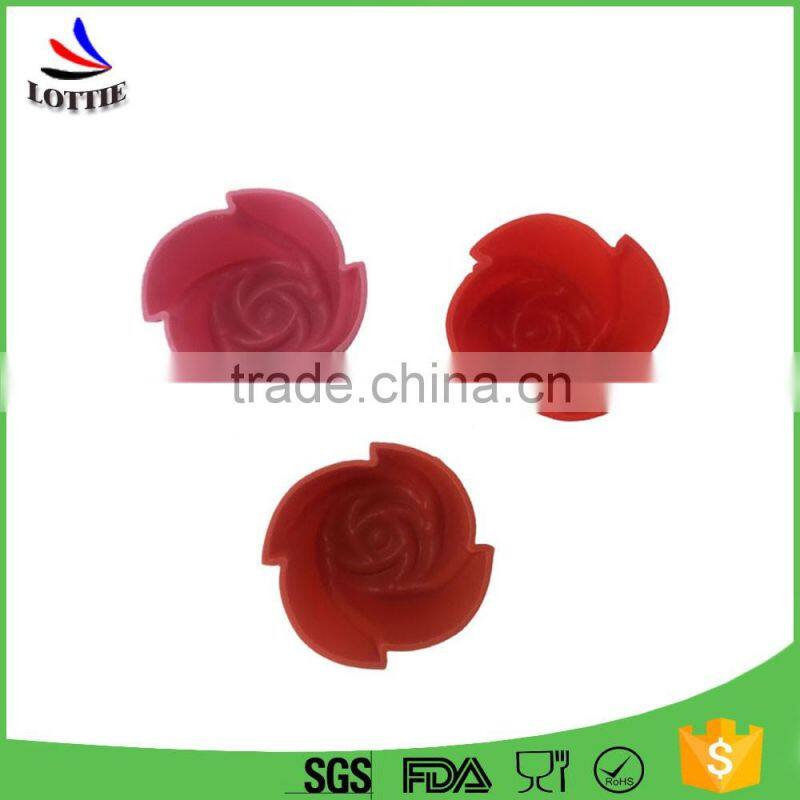China Manufacturers Creative rose type silicone cake mold tayas orient chocolate silicone mold