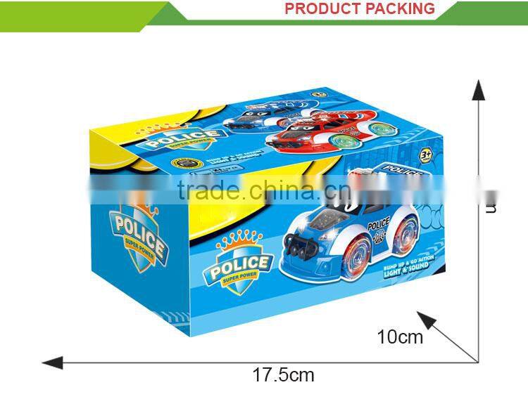 Most popular b/o cartoon musical police electric cars for kids