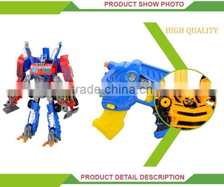Best sale good quailty plastic deformation toys with rubber soft bullet gun