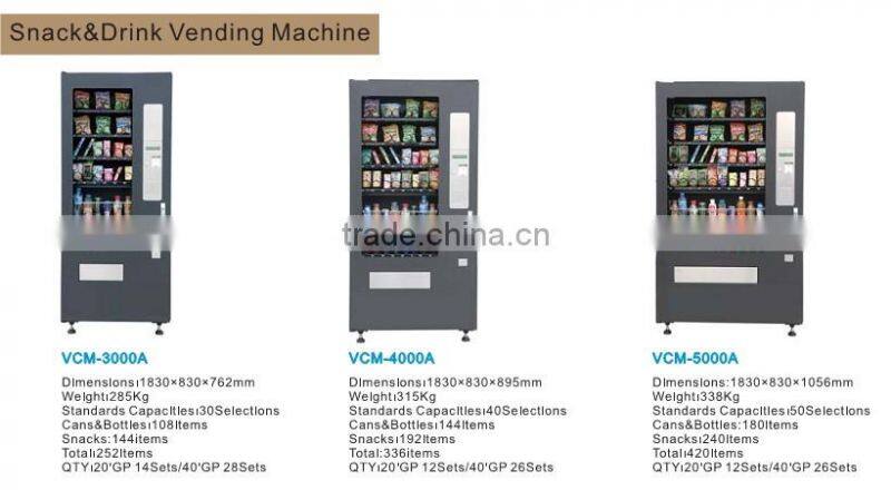 2015 snack and drink combo vending machine with CE