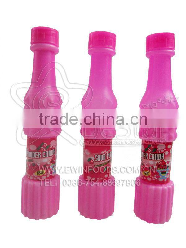 Strawberry Flavor Sour Powder Candy in Coke Bottle