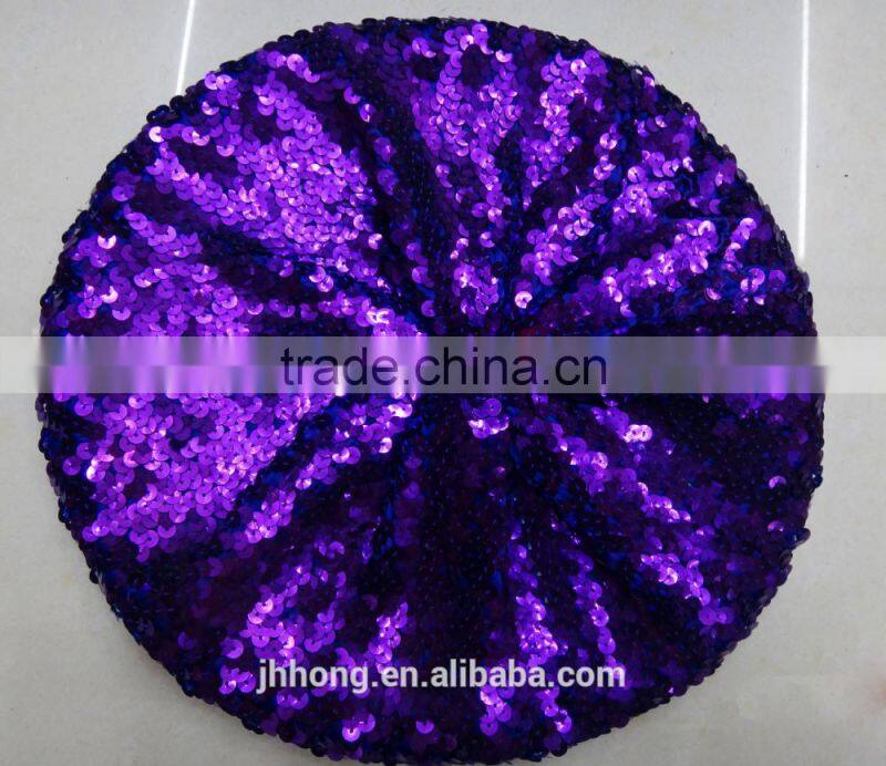 New Ladies Stretch Glitter sequin hats for women party paillette hat