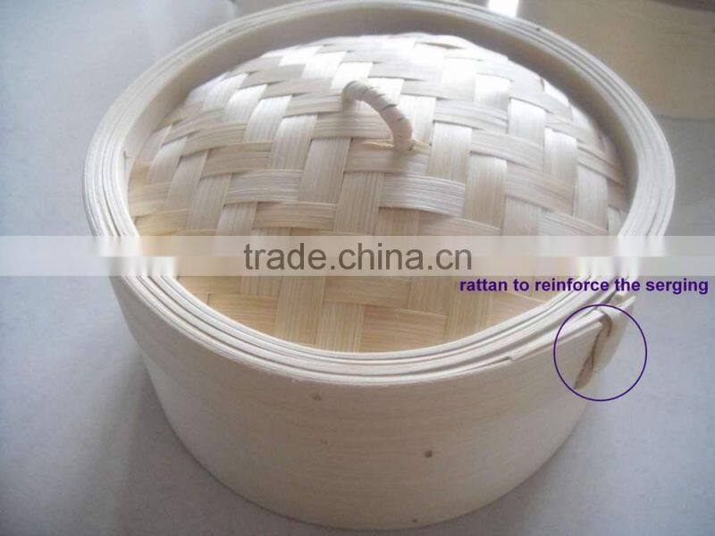 5" diameter Chinese natural designed Bamboo dim sum Steamer