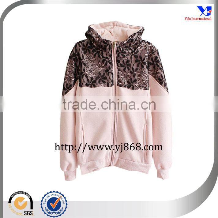 Cheap Lace Crochet Zippered bulk hoodies