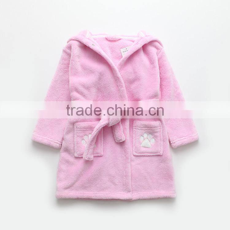 Cartoon Character hooded bathrobe ,Baby/Child Hooded Bathrobe, coral/plush fleece bathrobe,