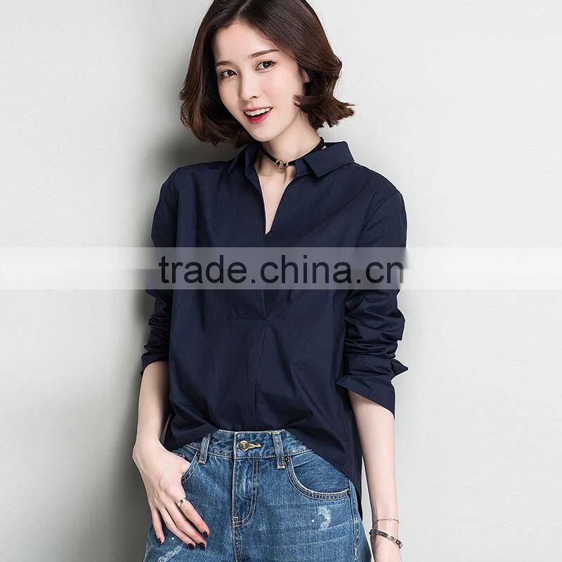 2017 latest fashion design women casual shirt blouse women summer