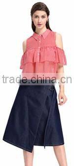 Domin fashion guangzhou factory latest skirt design pictures