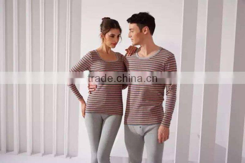 unisex pajama set for couple thermal underwear cotton fabric