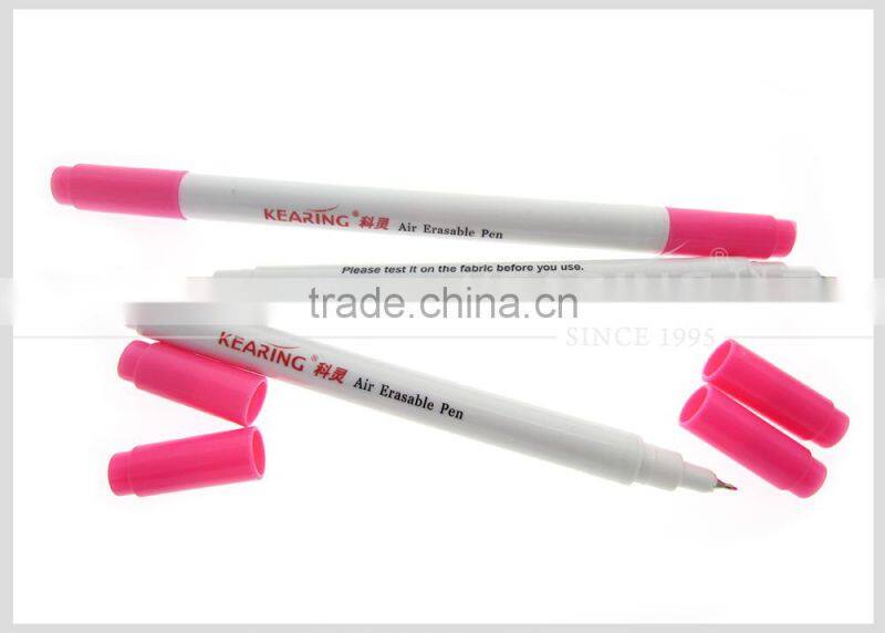Kearing Dual tipped Pink color tailor erasable marker in 1mm tip +0.5mm tip 2 years shelf life time self vainishing #AP1005