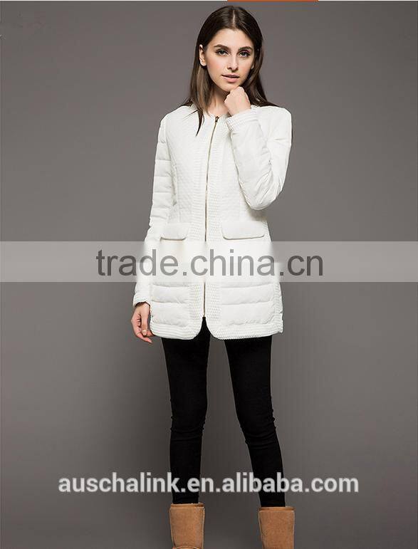 new arrival western designer goose down long coat OEM service