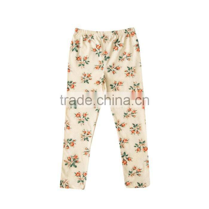2017 fashion design baby leggings,100% cotton,baby plants.