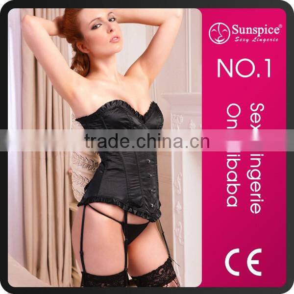 China wholesale Sunspice hot sale corset back lacing up mature women sexy lingerie corset