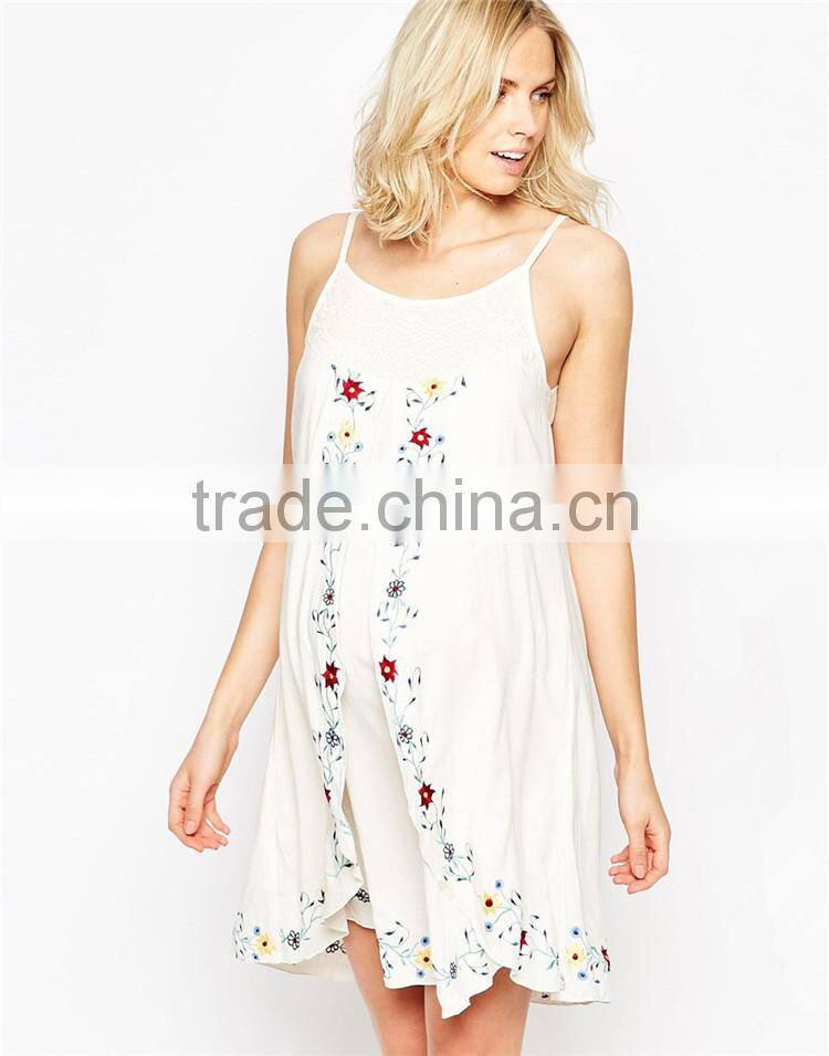Cami Top Embroidery Midi Maternity Dress