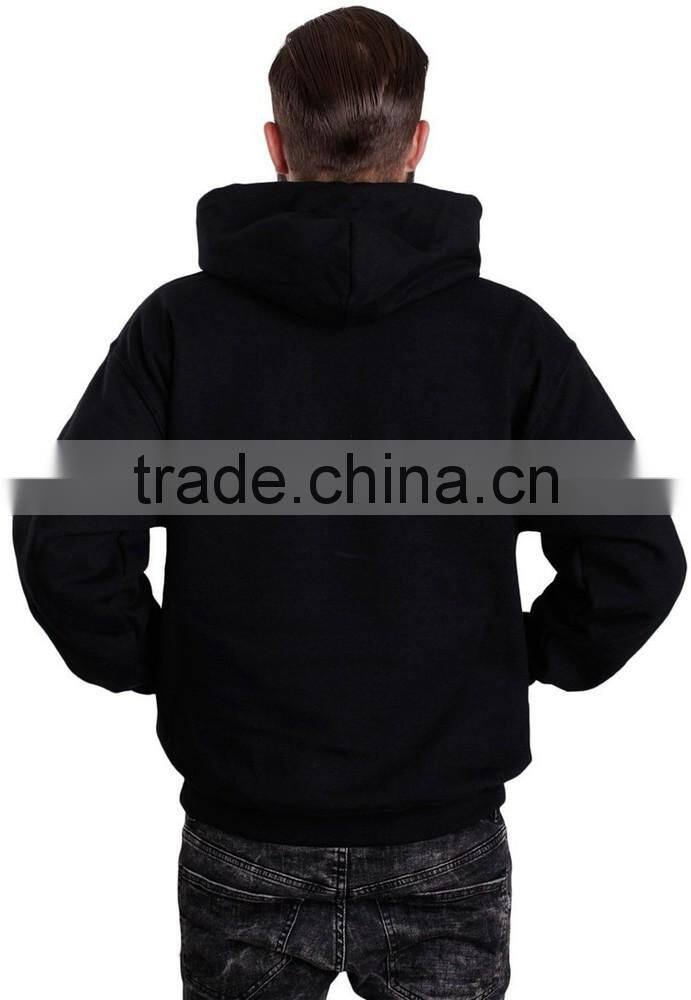 customized cheaper black men terry hoodies pullover hoodies