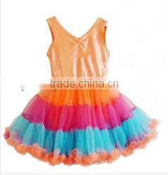 2014 Newest Kids colorful sleeveless elegant Princess ballet tutu up