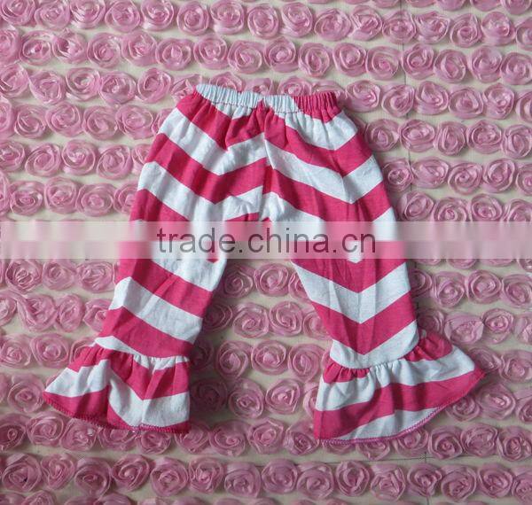 Funky Designs Toddler Girls Boutique Chevron Clothing Baby Persnickety Girls Cotton Black/White Zigzag Double Ruffle Pants
