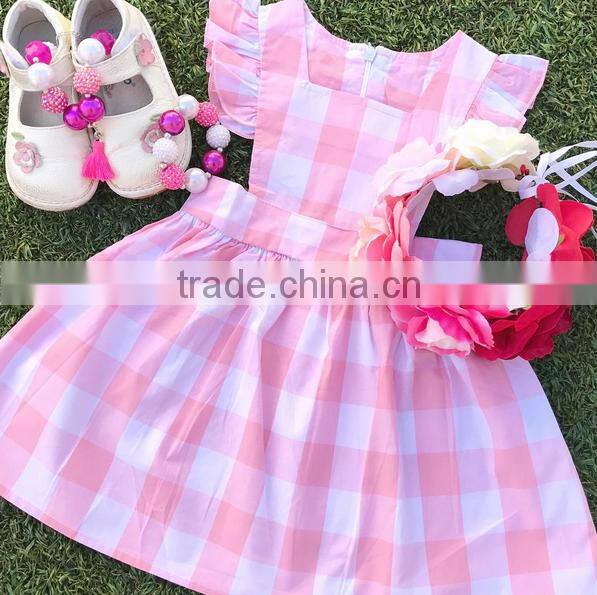 Beautiful Kids Model Dresses Ruffle Dress Children Long Sleeve Linen Design