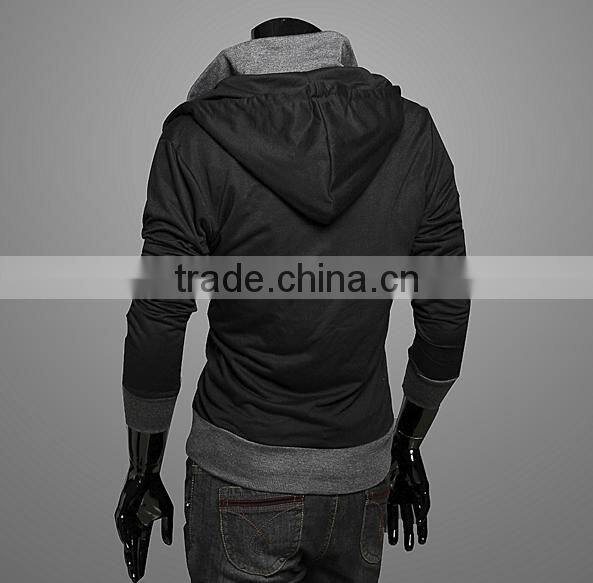 Wholesale zipper up Men Plain hoodies