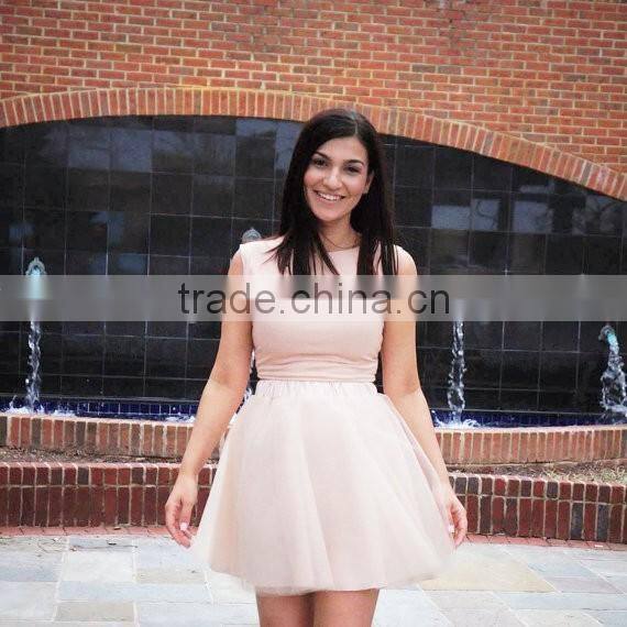 2016 Mommy and Me outfits Wholesale Champagne tulle skirt Mommy and Me matching Dresses Designer