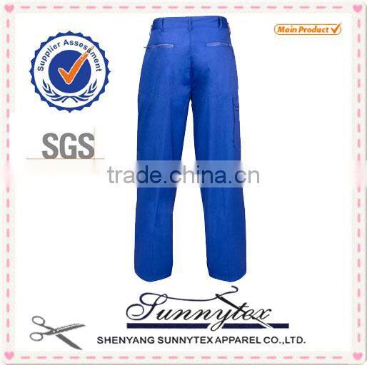Sunnytex China best selling multipockets blue wear work trousers
