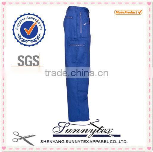 Sunnytex China best selling multipockets blue wear work trousers
