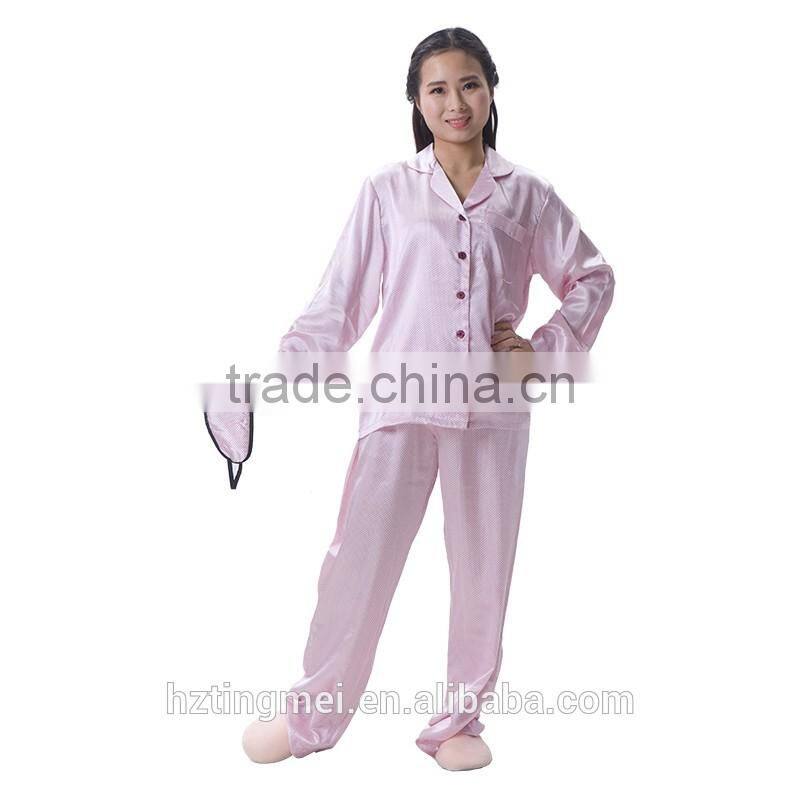 Women Couple easter satin pajamas with button