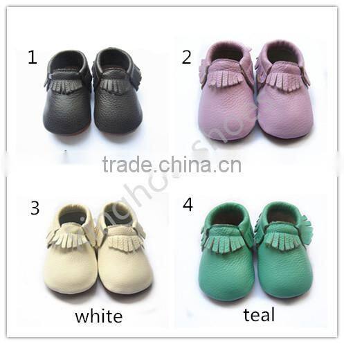 new fashion colorful leather baby moccasins