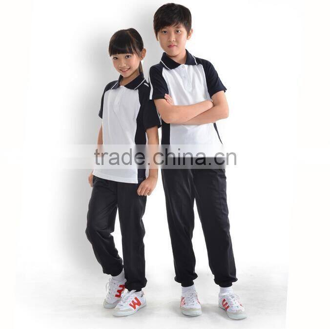custom latest design OEM Logo American style sport clothes elementary school uniforms