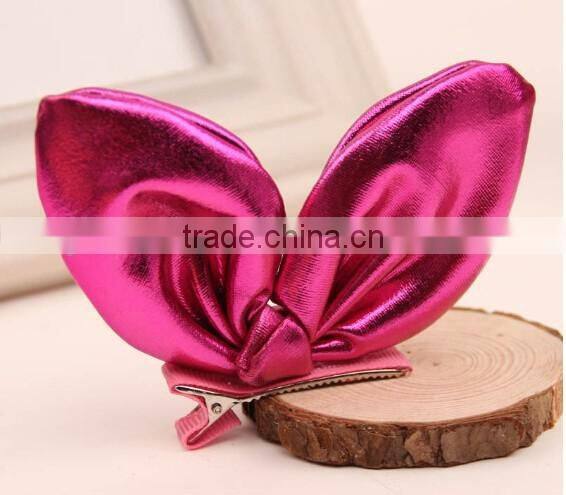 shining fabric cute rabbit kids hair clips