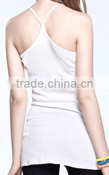 Classic Summer List Long Tank Top Vests for Women