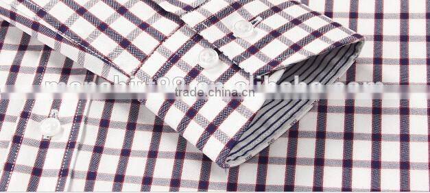 Custom design pattern men shirt fancy plaid men shirts brand names