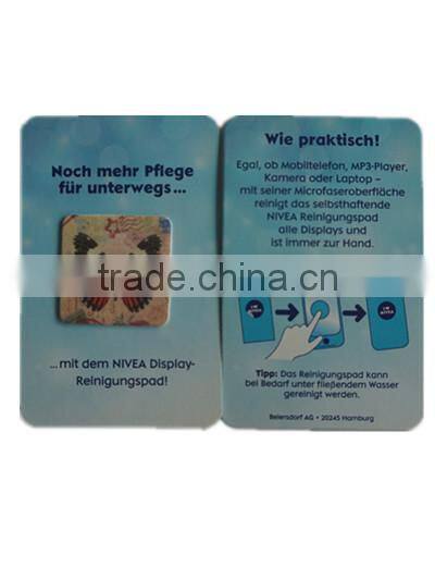 hot selling promotional gifts cell phone microfiber sticker mobile screen cleaner,customized, cheap price
