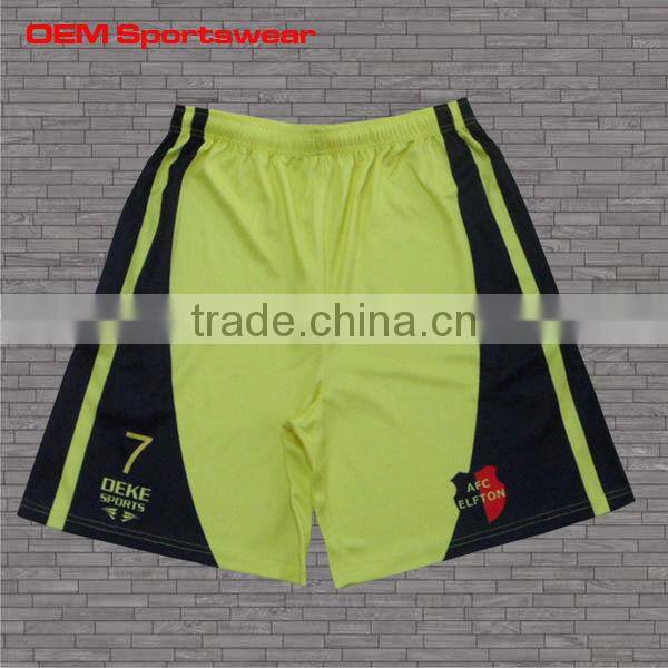 Sublimation cheap blank dri fit wholesale soccer shorts with string