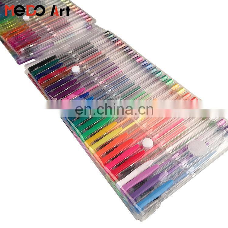 Assorted Colors Gel Pen Set 120 Unique Set in Case for Adult Coloring Books
