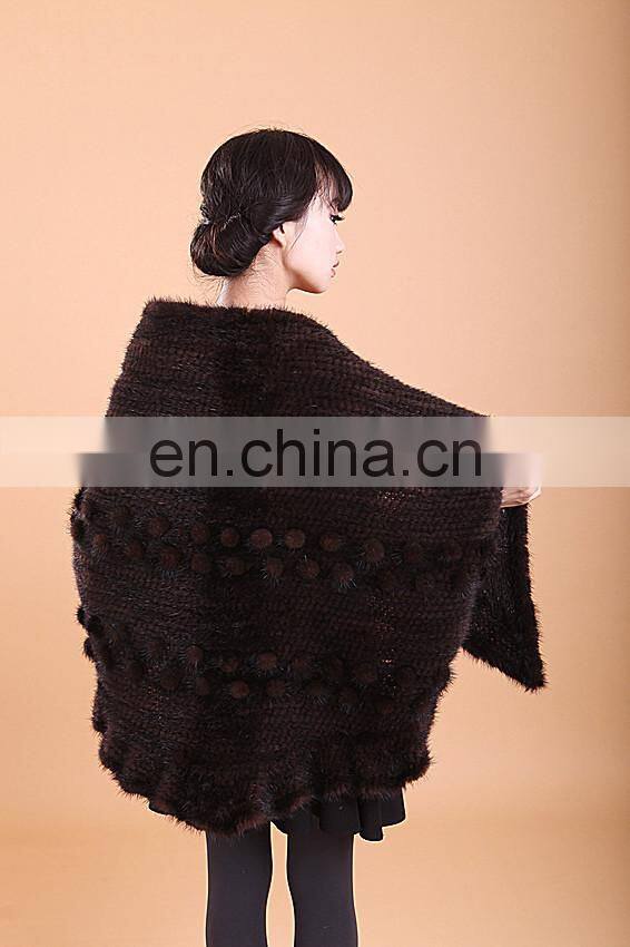 Mink fur knitted scarf knitted scarf for ladies