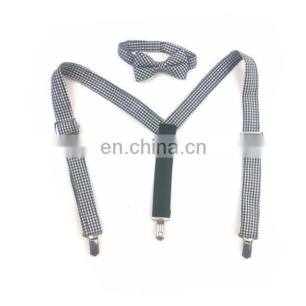 Check Suspenders and Check Bow Tie Set Fits 6months to 6 Years Old