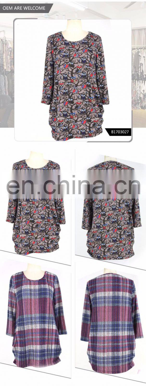 Guangzhou Polyester Clothing Long Sleeve Women Frock Top