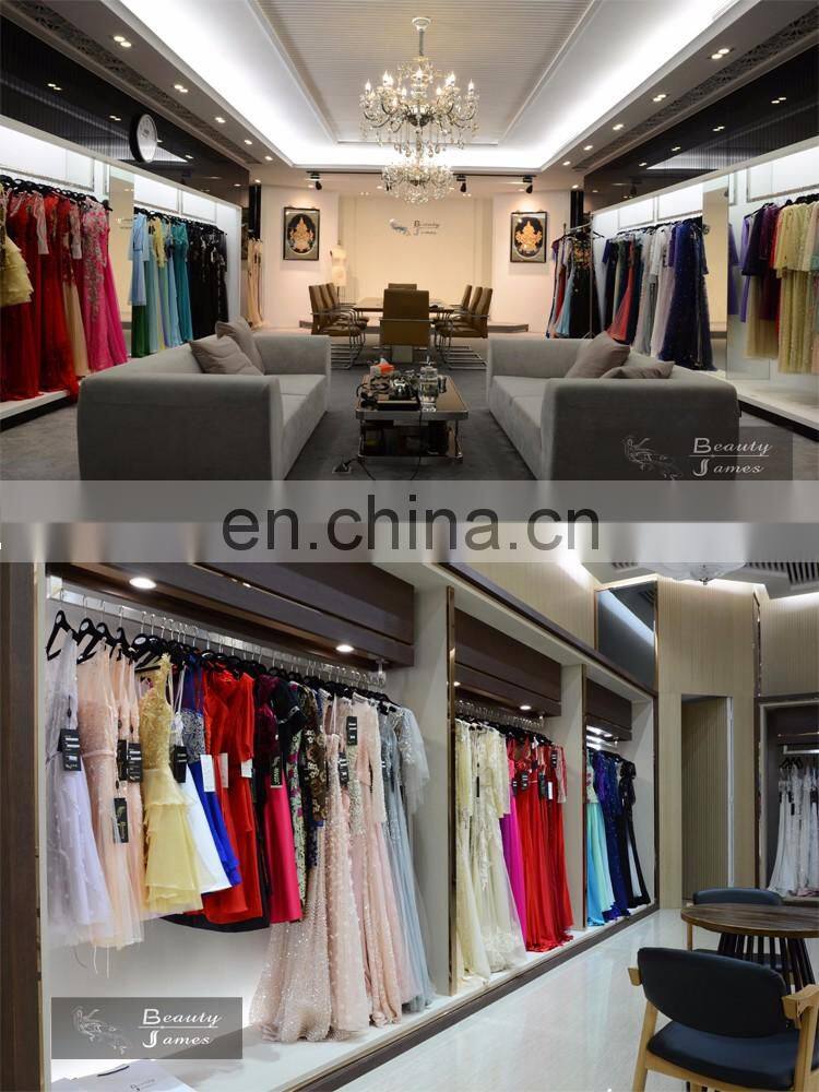 2017 B5249 Navy color halter net fabric beaded evening dresses & wedding dresses