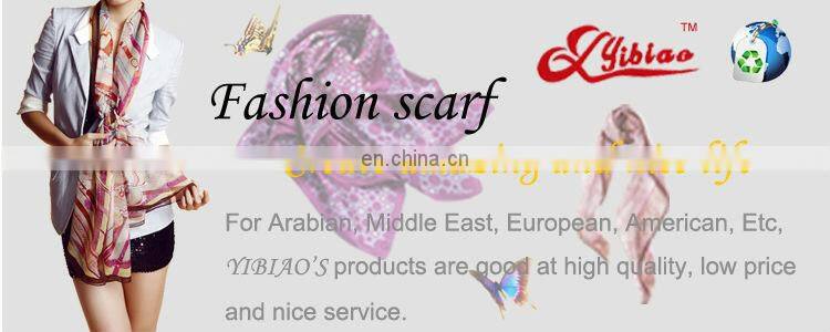 Ladies printed silk-like polyester scarf
