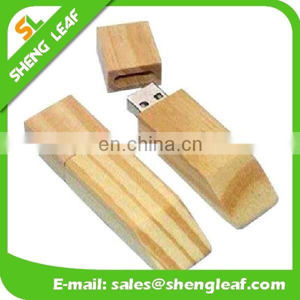 Promotional cheap wooden USB flash drive stick