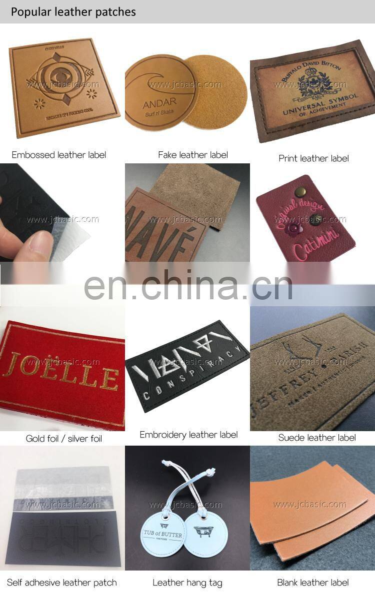 Custom fake labels faux leather labels
