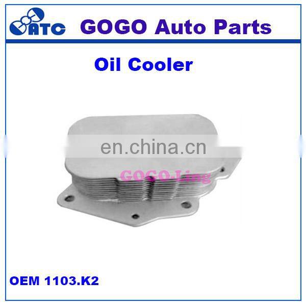 Oil Cooler for PEUG-EOT VOL-VO V40 S40 V50 S60 V60 V70 S80 OEM 1103.K2 1103K2 1103N9, 1103K0, 31259229, 30711523